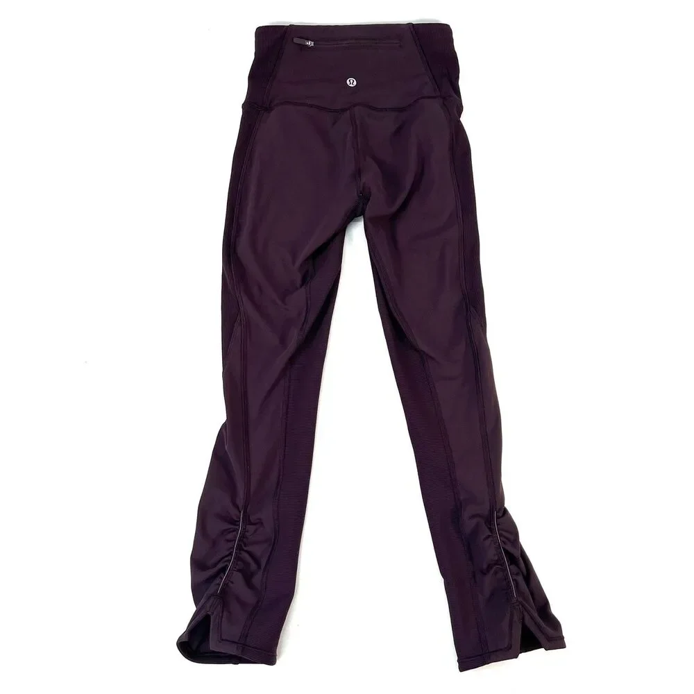 Lululemon On Your Mark Crop Size 2 (23” Inseam) Black Cherry (Burgundy) W6AJFS